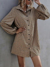 Women Casual Lantern Sleeve Floral Print Dress